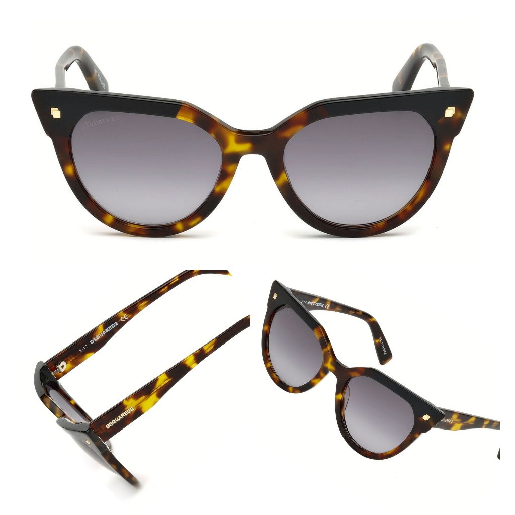 NEW DSQUARED2 DS0277 sunglasses & CASE 100% AUTHENTIC Dsquared2 D2 0127/S 80S Sunglasses Black White - eye-oo.com main image 3
